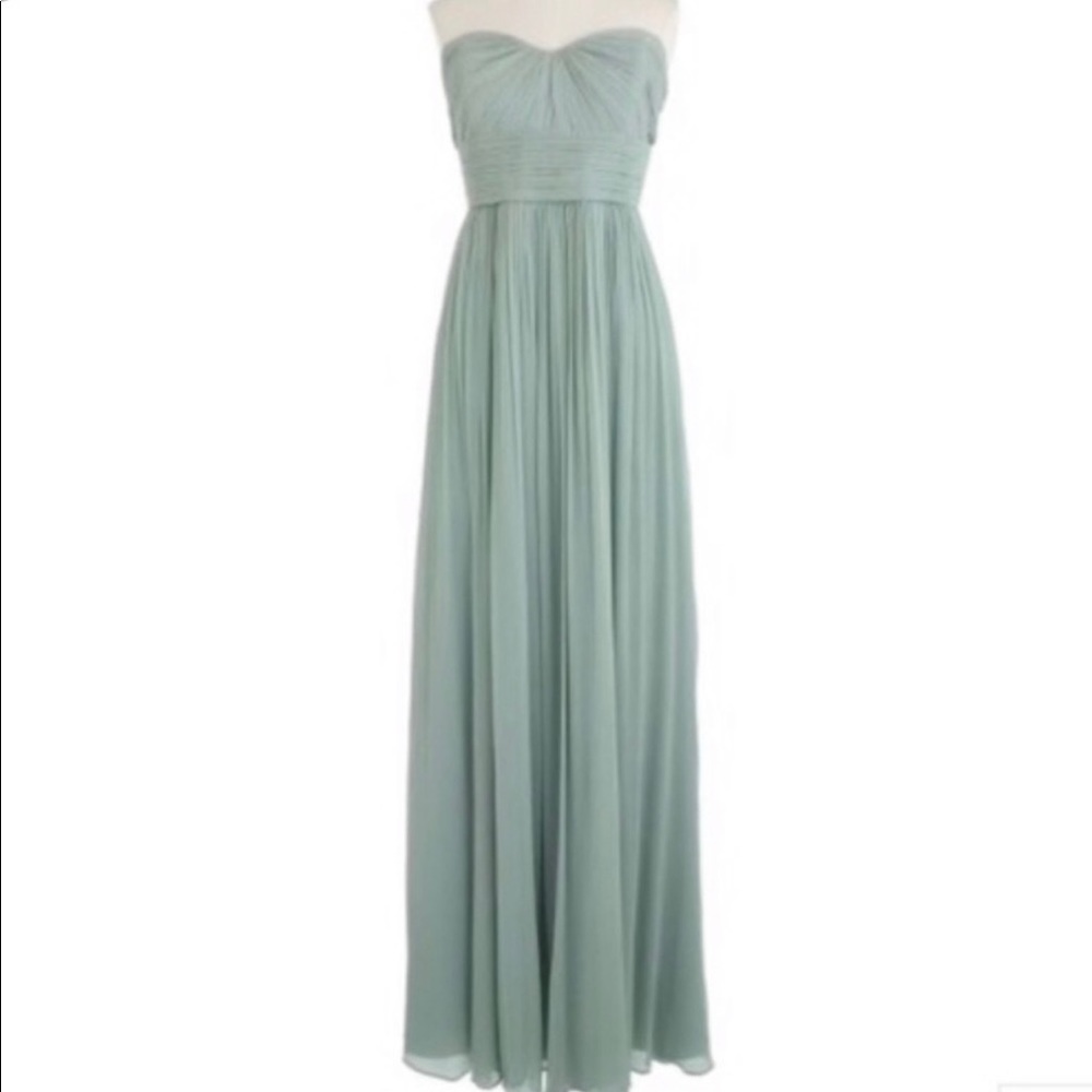 JCrew Marabella Dusty Shale Sage Gown